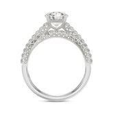 14K WHITE GOLD 1 3/4CT ROUND DIAMOND BRIDAL SET (CENTER STONE ROUND DIAMOND 1CT)